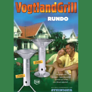 Vogtlandgrill Steiniger Rundo | Edelstahl Holzkohlegrill| Made Germany
