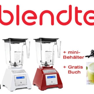 Blendtec Standmixer Total Blender 3 Farben Set mit 2 Behälter Twister rot