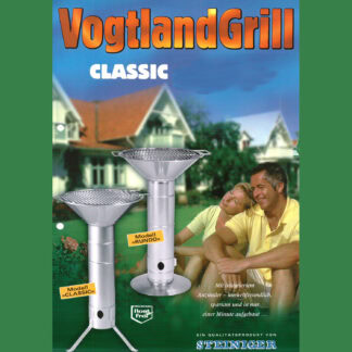 Steiniger Vogtlandgrill Modell Classic – Massiver Holzkohlegrill aus V2A