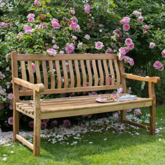deVries Gartenmöbel Gartenbank Teak Mendip Bank HxBxT 94x140x54