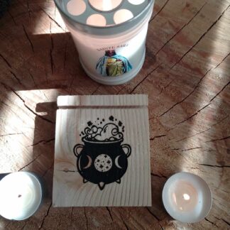 Support carte divinatoire en bois