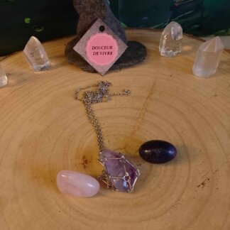 Collier cage argenté douceur de vivre