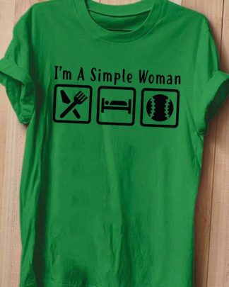 baseball im a simple woman shirt