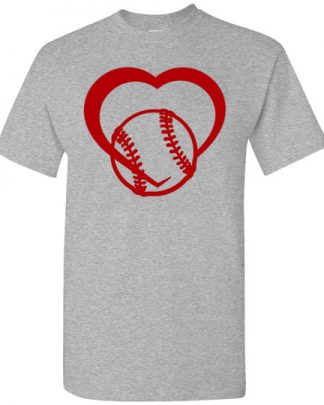 love baseball shirt sport gray