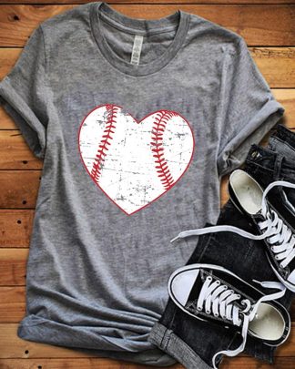 baseball heart shirt