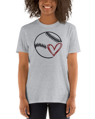 baseball heart Short-Sleeve Unisex T-Shirt