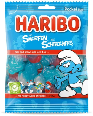 Sachet de bonbons Haribo Schtroumpfs