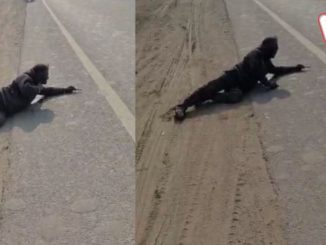 A horrific scene on the national highway