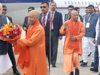 Union Home Minister Amit Shah arrived in Lucknow for UP Foundation Day