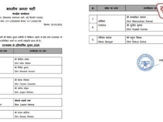 BJP released the list of candidates