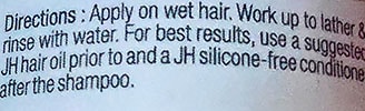 Just Herbs 8 in 1 shampoo usage instructions