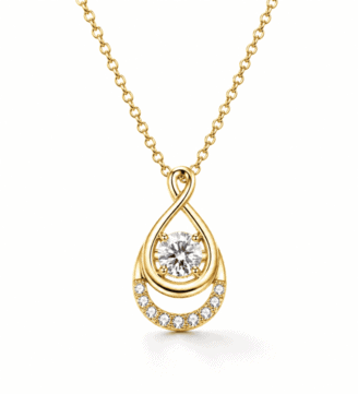 1 Karat Moissanit Halskette Elyenne Infinity GLAMAVERA