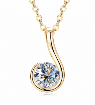Moissanit Curl Halskette Nerine 1 Karat GLAMAVERA