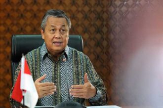 Gubernur Bank Indonesia Perry Warjiyo menyampaikan paparan mengenai transformasi kewirausahaan UMKM sebagai strategi ketahanan ekonomi nasional. (gk/DMnetwork)