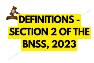 Definitions - Section 2 of the BNSS, 2023