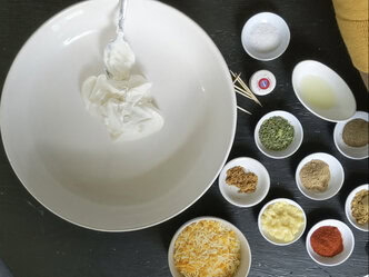 How to make chicken tandoori mix yogurt and all the spices to get a think chicken tandoori marinade