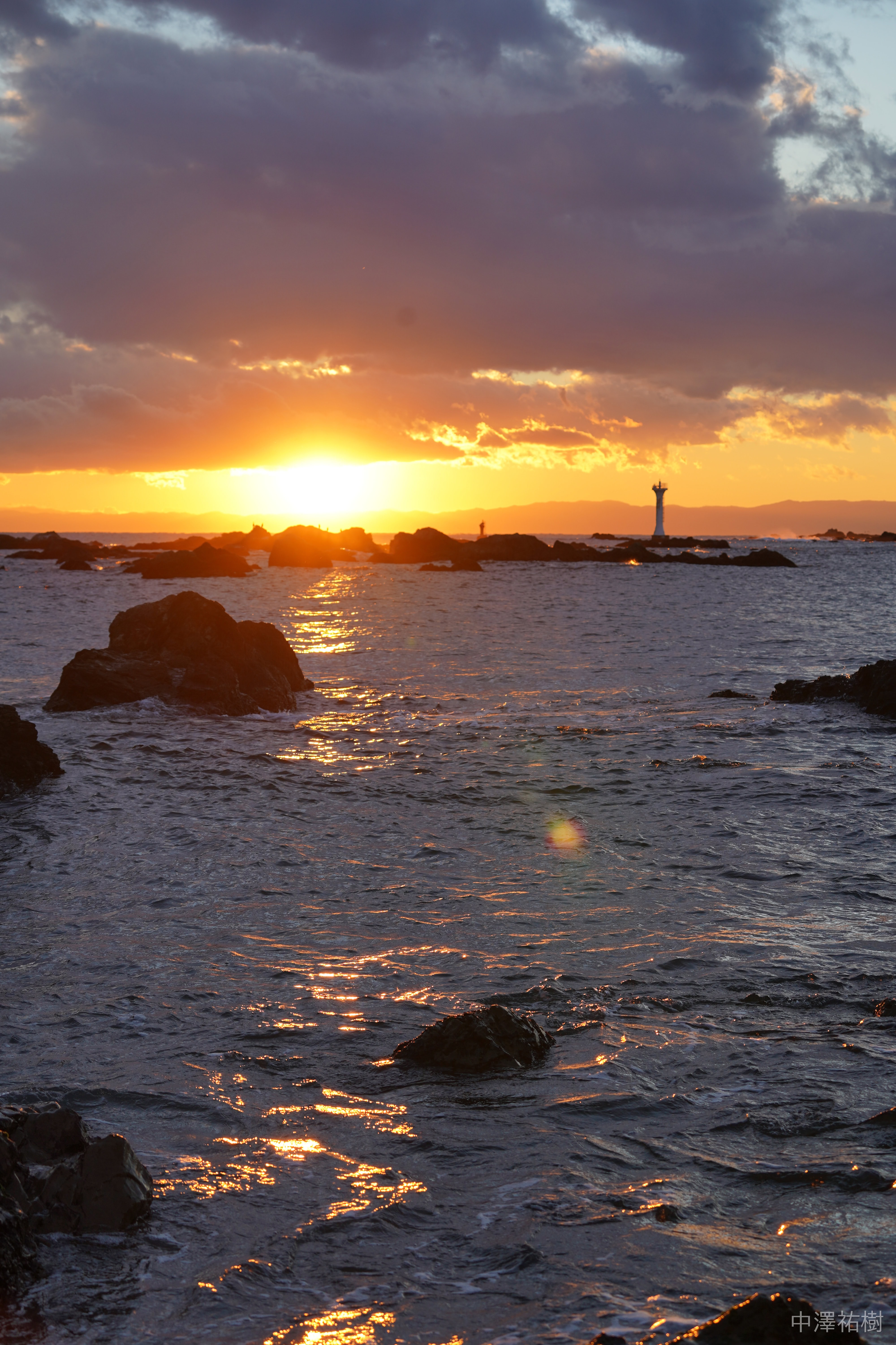 沈みゆく夕日