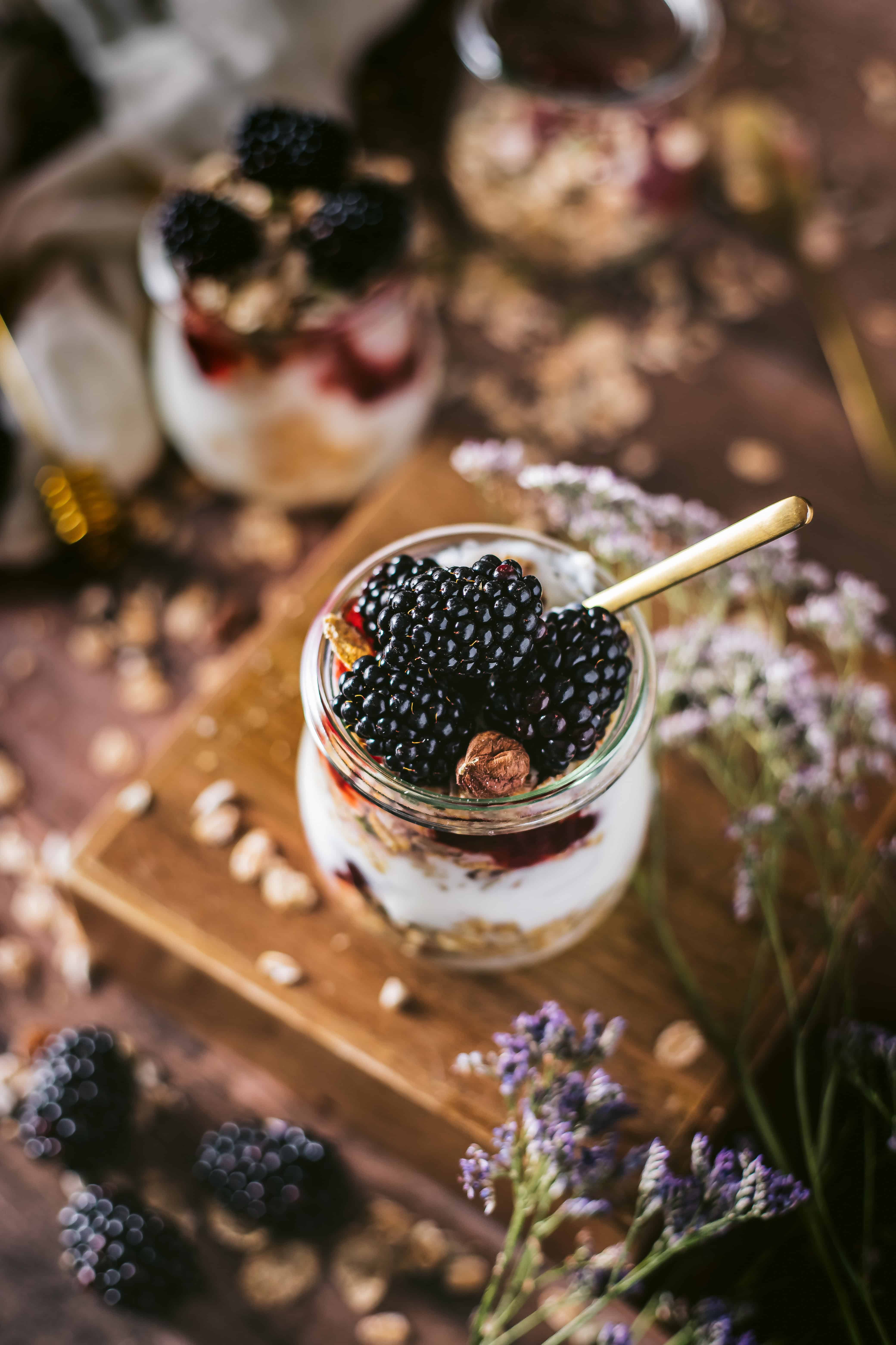 Overnight Oats Recipe, photo of blackberries