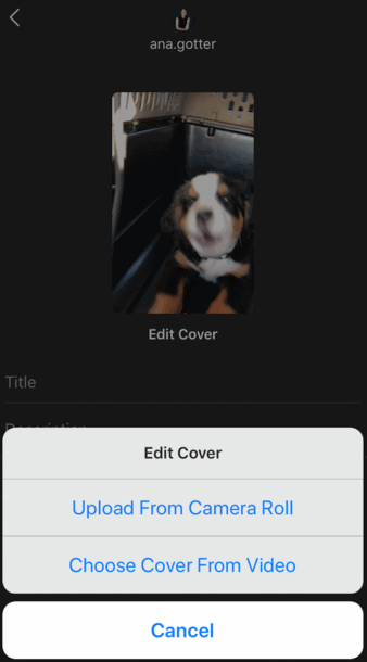 How to add IGTV cover and thumbnail on Instagram