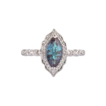 Vintage marquise alexandrite engagement ring River