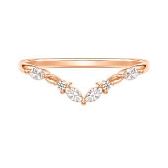 Marquise Diamond Contour Band - Birdie