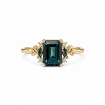 Secret Garden Ring in Emerald Cut Alexandrite - Jasmine