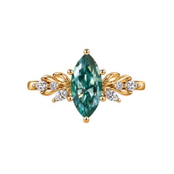 Botanical Marquise Cut Moissanite Ring – Alyssa