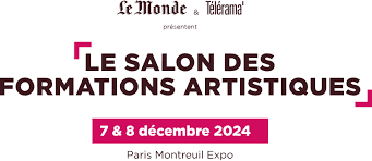 START poster: Le Monde and Télérama present Le salon des formations artistiques, 7 and 8 December 2024, Paris Montreuil Expo