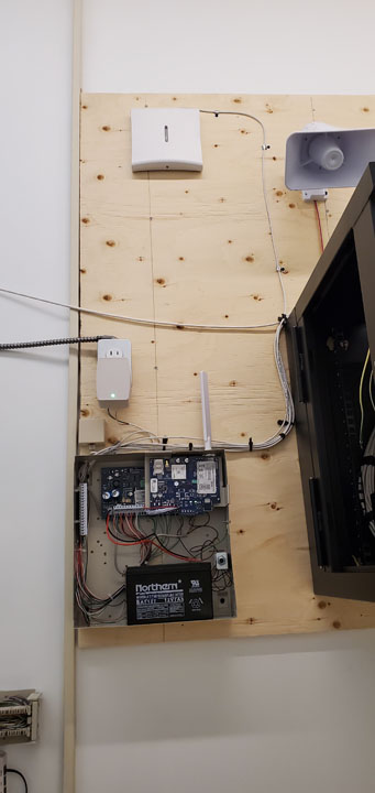 Commercial alarm system installation by AMT Systems