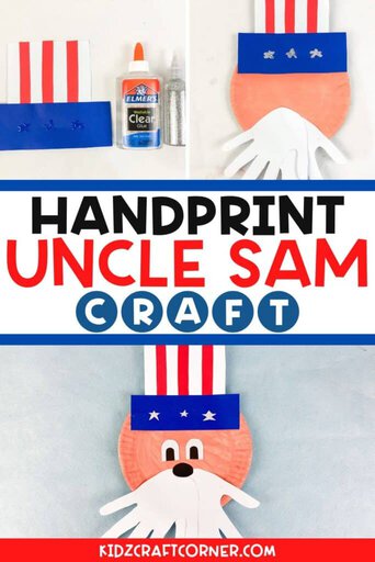 uncle sam craft paper plate