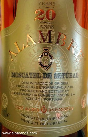 Alambre 20 años. Moscatel de Setúbal