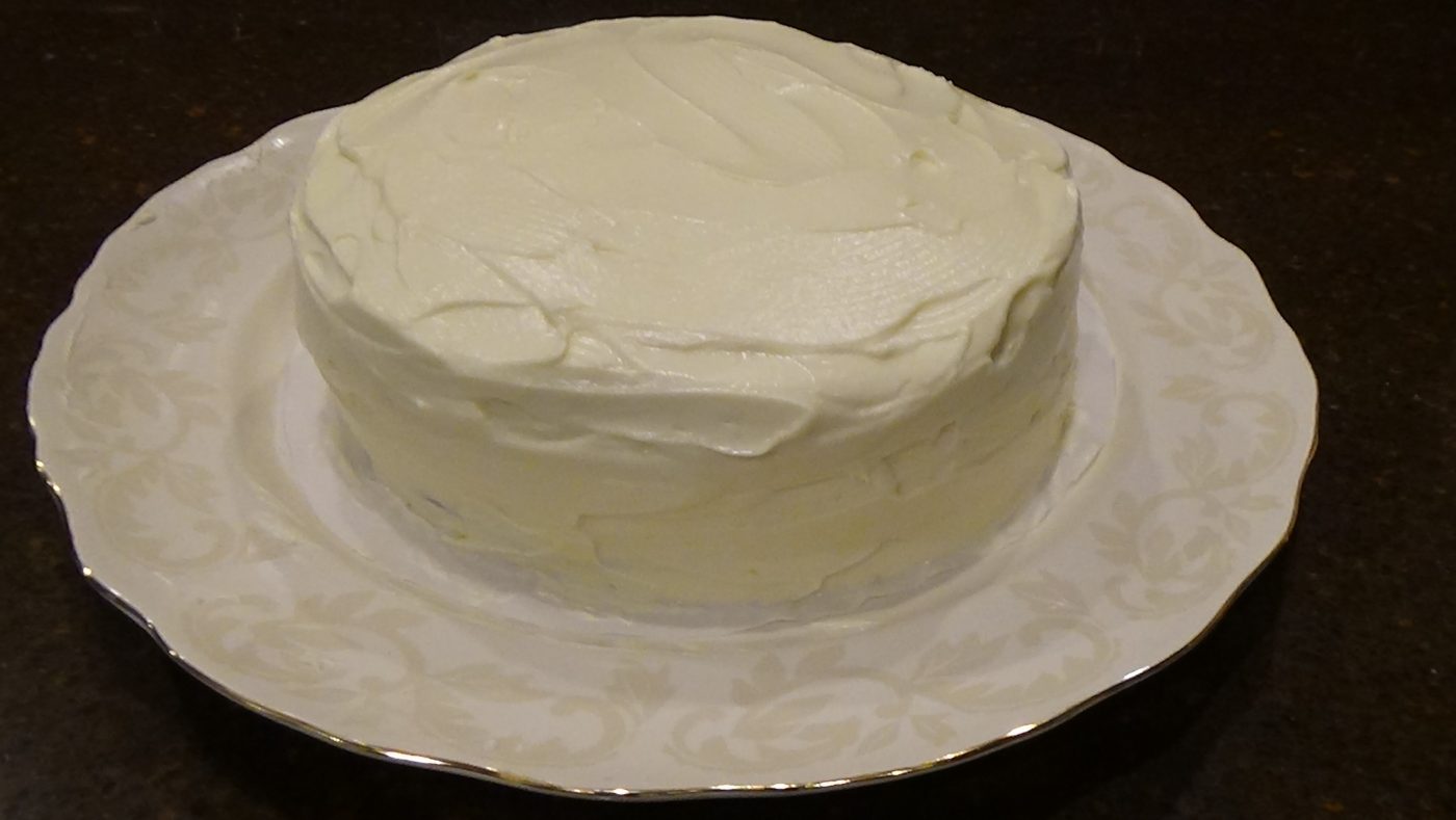 Pumpkin cake with butter cream cheese frosting