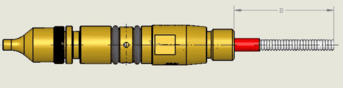 Illustration of Autolength on guns with wire brake