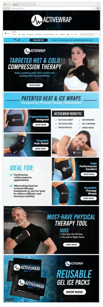Amazon Brand Store example ActiveWrap