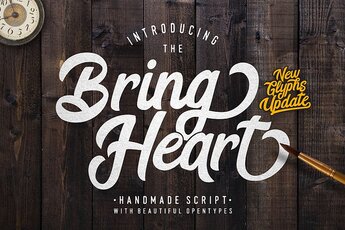 bring heart font