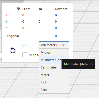 cura measure tool unit selection