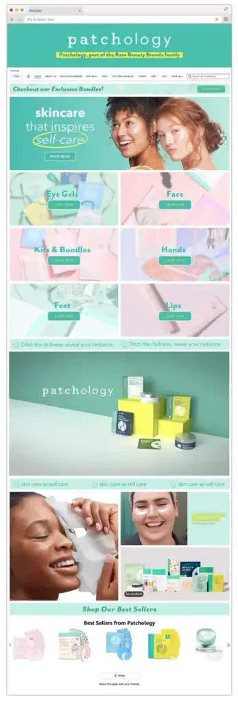 Amazon Brand Store example Patchology