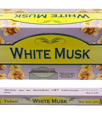 Encens Tulasi Musc Blanc 8 bâtonnets