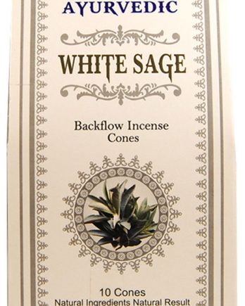 Encens Ayurvedic Sauge Blanche 10 cônes Backflow