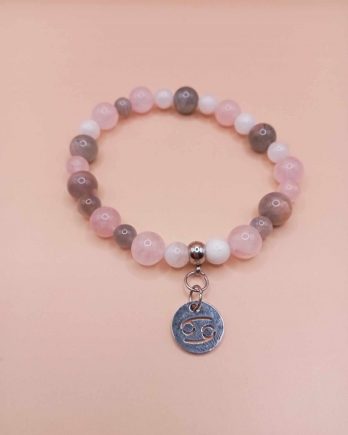 Bracelet astrologique du Cancer en pierres naturelles