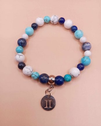Bracelet astrologique du Gémeaux en pierres naturelles