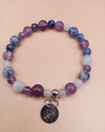 Bracelet astrologique du Sagittaire en pierres naturelles