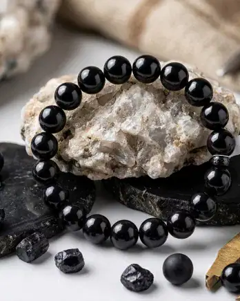 Bracelet Spinelle Noire 8mm – Origine Sri Lanka