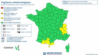 Haute Garonne Ariège Hautes Pyrénées alerte météo orages