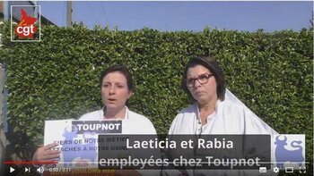 Toupnot Lourdes, solidarité avec les 76 salariés au chômage