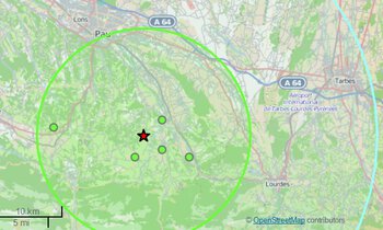 Tremblement de terre au sud de Lourdes ce matin
