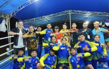 Enam Emas Antar Muay Thai Halut Juara Umum Porprov V