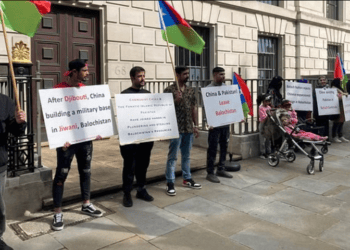 Free Balochistan Movement holds protest outside Chinese Embassy in Berlin
