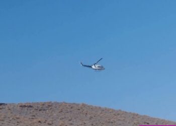 Video Shows Military Helicopter Over Zahedan’s Cheshmeh-Ziarat Following Roadside Mine Explosion