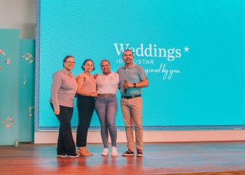 Yolanda Padilla, Madelin Abreu, Pilar Parra y Yoanki Jesús Nieves, director de Marketing de Iberostar RD y LATAM.